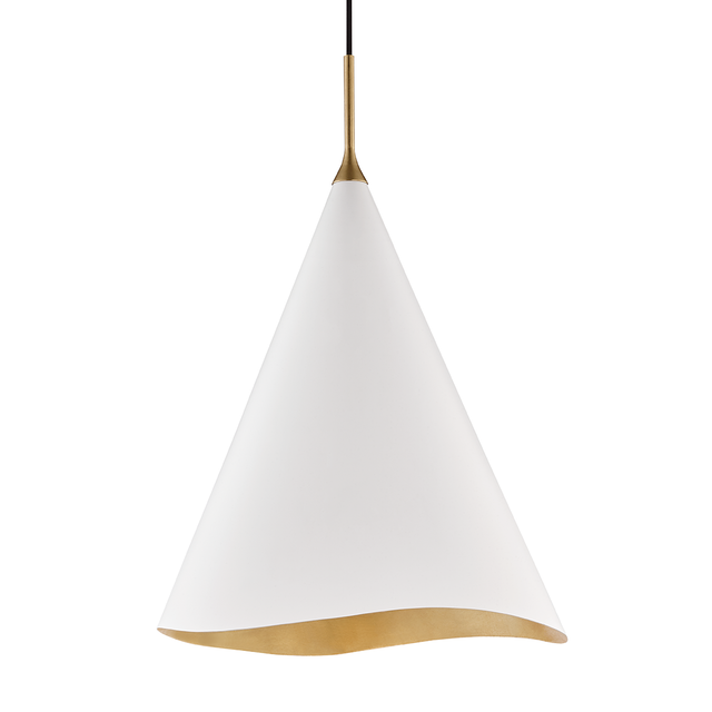 Hudson Valley Lighting Martini Gold Leaf/soft Off White Combo 18W x 18L x 24.75H Pendant