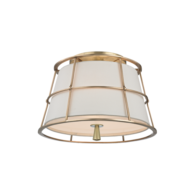 Hudson Valley Lighting Savona Aged Brass 14.25W x 14.25L x 10.5H Semi-Flush Mount