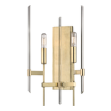 Hudson Valley Lighting Bari Aged Brass 11W x 11L x 18.5H Wall Sconce