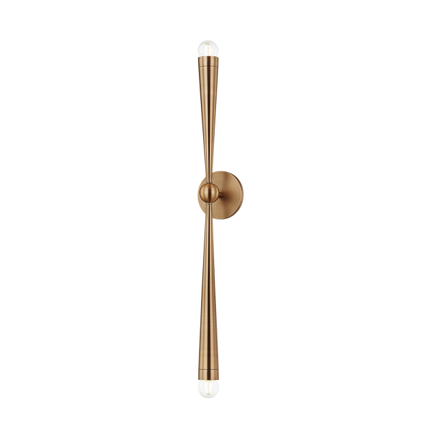 Troy Lighting Keanu PATINA BRASS 4.75W x 4.75L x 33.75H Wall Sconce