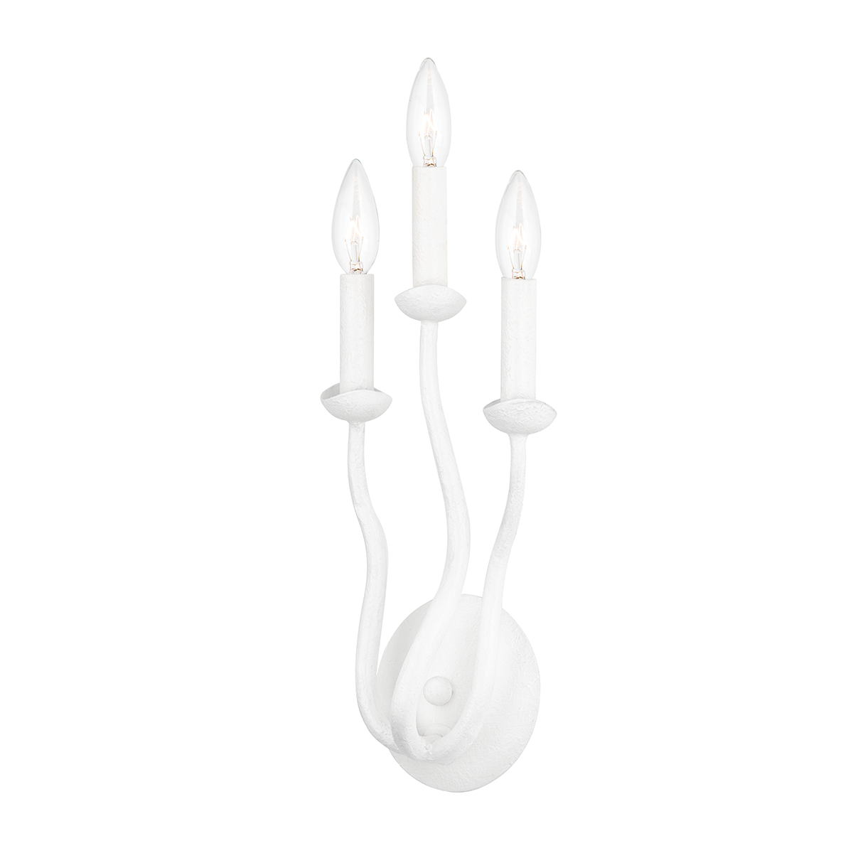 Troy Lighting Reign GESSO WHITE 7W x 7L x 15.25H Wall Sconce