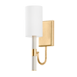 Troy Lighting Gustine Vintage Gold Leaf 4.25W x 4.25L x 13.75H Wall Sconce
