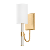 Troy Lighting Gustine Vintage Gold Leaf 4.25W x 4.25L x 13.75H Wall Sconce