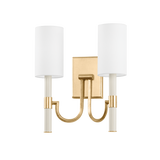 Troy Lighting Gustine Vintage Gold Leaf 13.5W x 13.5L x 14.25H Wall Sconce