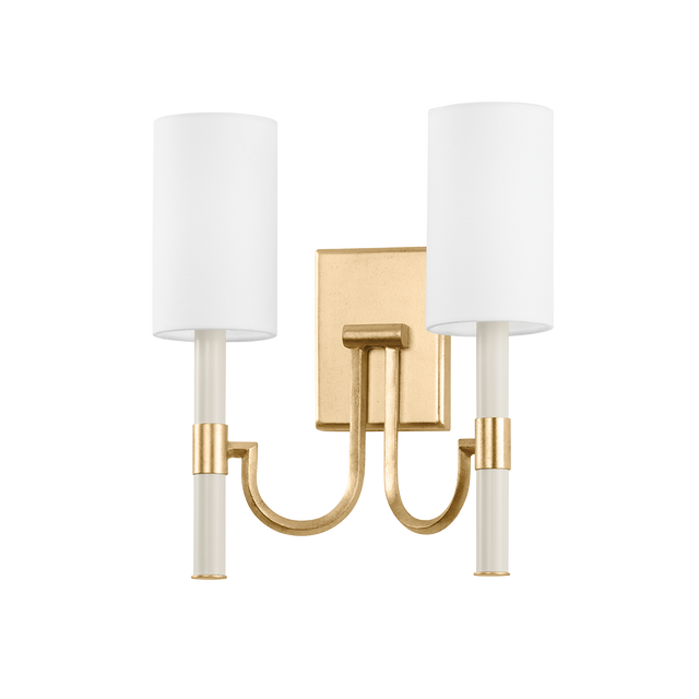 Troy Lighting Gustine Vintage Gold Leaf 13.5W x 13.5L x 14.25H Wall Sconce