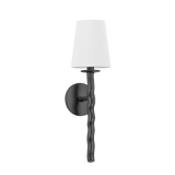 Troy Lighting Alvaro TEXTURED BLACK 5.5W x 5.5L x 19.25H Wall Sconce