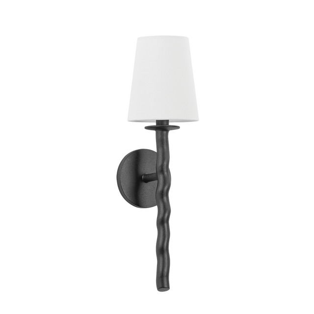 Troy Lighting Alvaro TEXTURED BLACK 5.5W x 5.5L x 19.25H Wall Sconce
