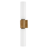 Troy Lighting Yarrow PATINA BRASS 4.75W x 4.75L x 26.5H Wall Sconce