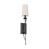 Troy Lighting Calder FORGED IRON 4.75W x 4.75L x 27.75H Wall Sconce