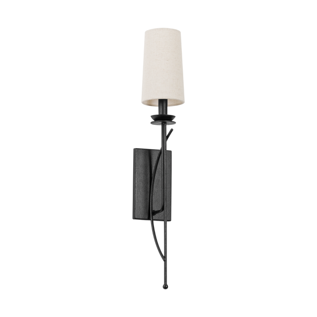 Troy Lighting Calder FORGED IRON 4.75W x 4.75L x 27.75H Wall Sconce
