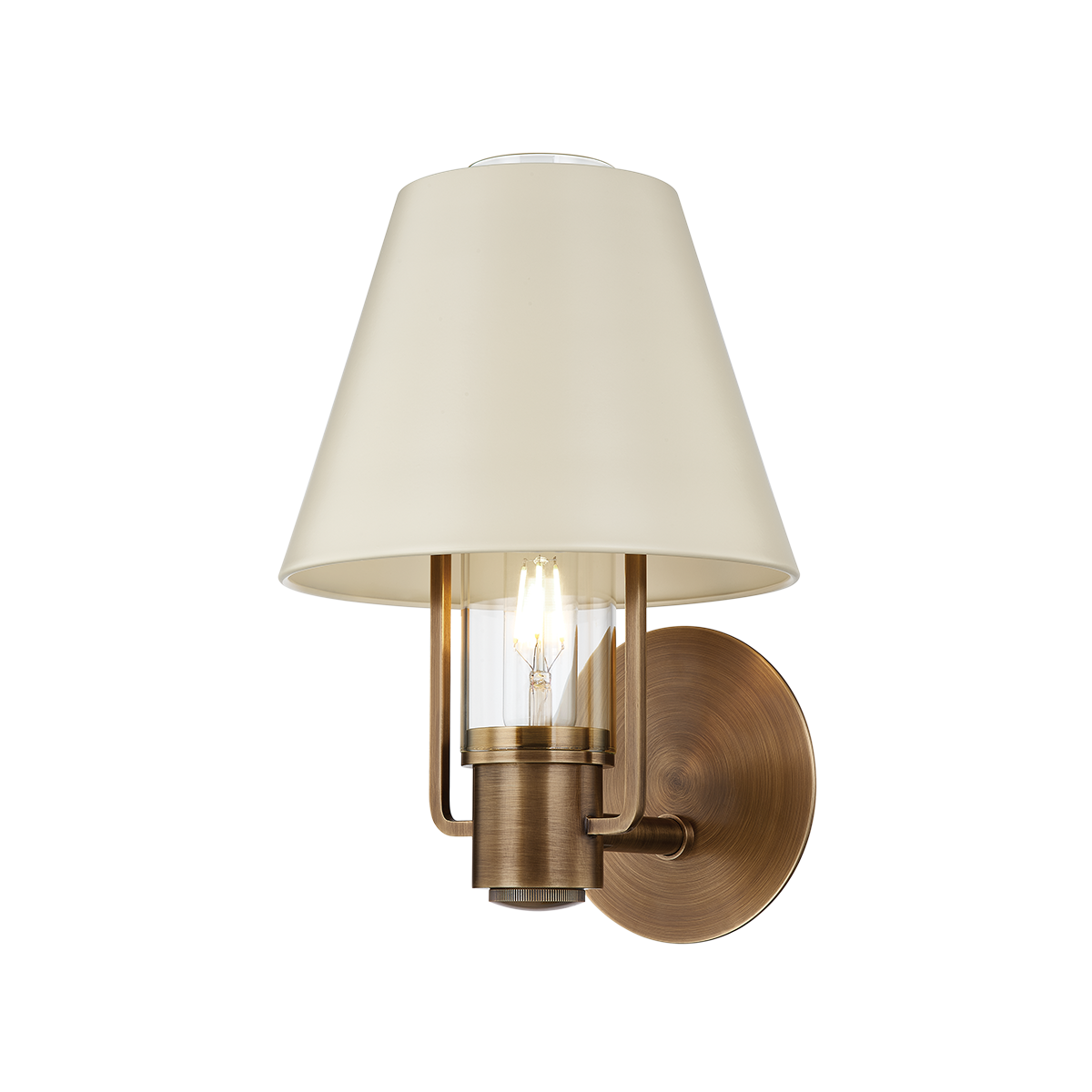 Troy Lighting Kindle PATINA BRASS 8.75W x 8.75L x 12.75H Wall Sconce