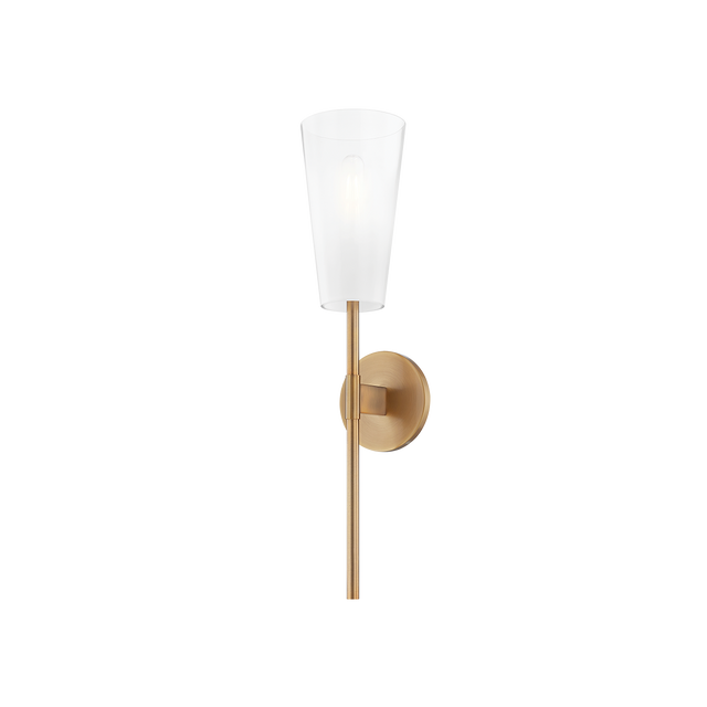 Troy Lighting Camarillo PATINA BRASS 5.25W x 5.25L x 23.5H Wall Sconce