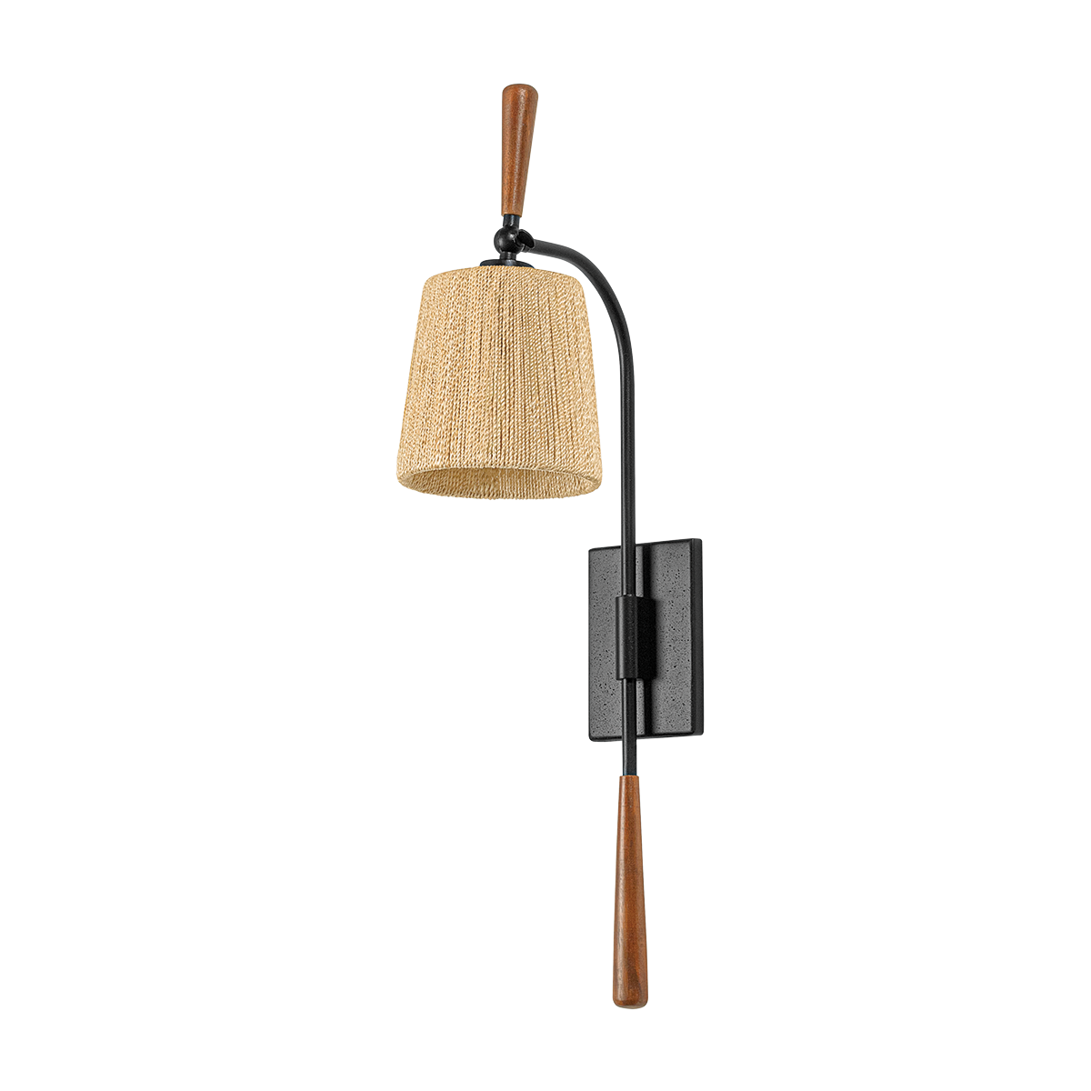 Troy Lighting Harlyn TEXTURED BLACK 6.5W x 6.5L x 28.5H Wall Sconce