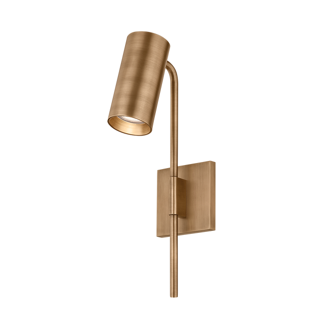 Troy Lighting Gage PATINA BRASS 4.25W x 4.25L x 15.25H Wall Sconce