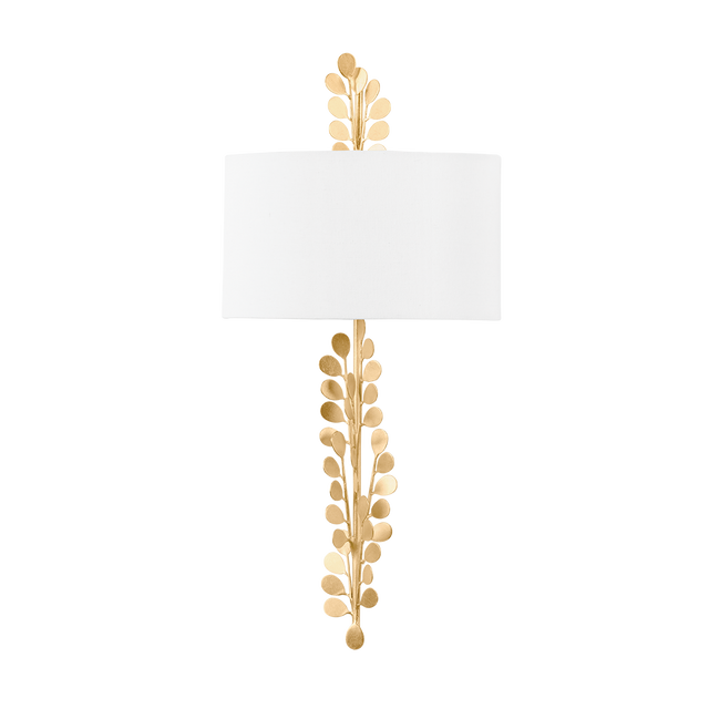 Troy Lighting Adrienne Vintage Gold Leaf 12W x 12L x 25H Wall Sconce