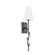 Troy Lighting Elwyn BLACK IRON 6W x 6L x 25H Wall Sconce