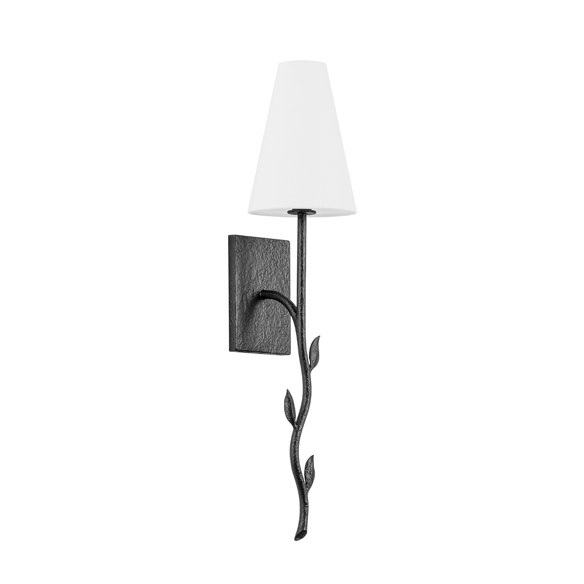 Troy Lighting Elwyn BLACK IRON 6W x 6L x 25H Wall Sconce