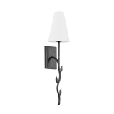 Troy Lighting Elwyn BLACK IRON 6W x 6L x 25H Wall Sconce