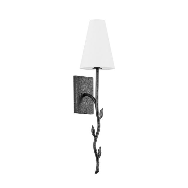 Troy Lighting Elwyn BLACK IRON 6W x 6L x 25H Wall Sconce