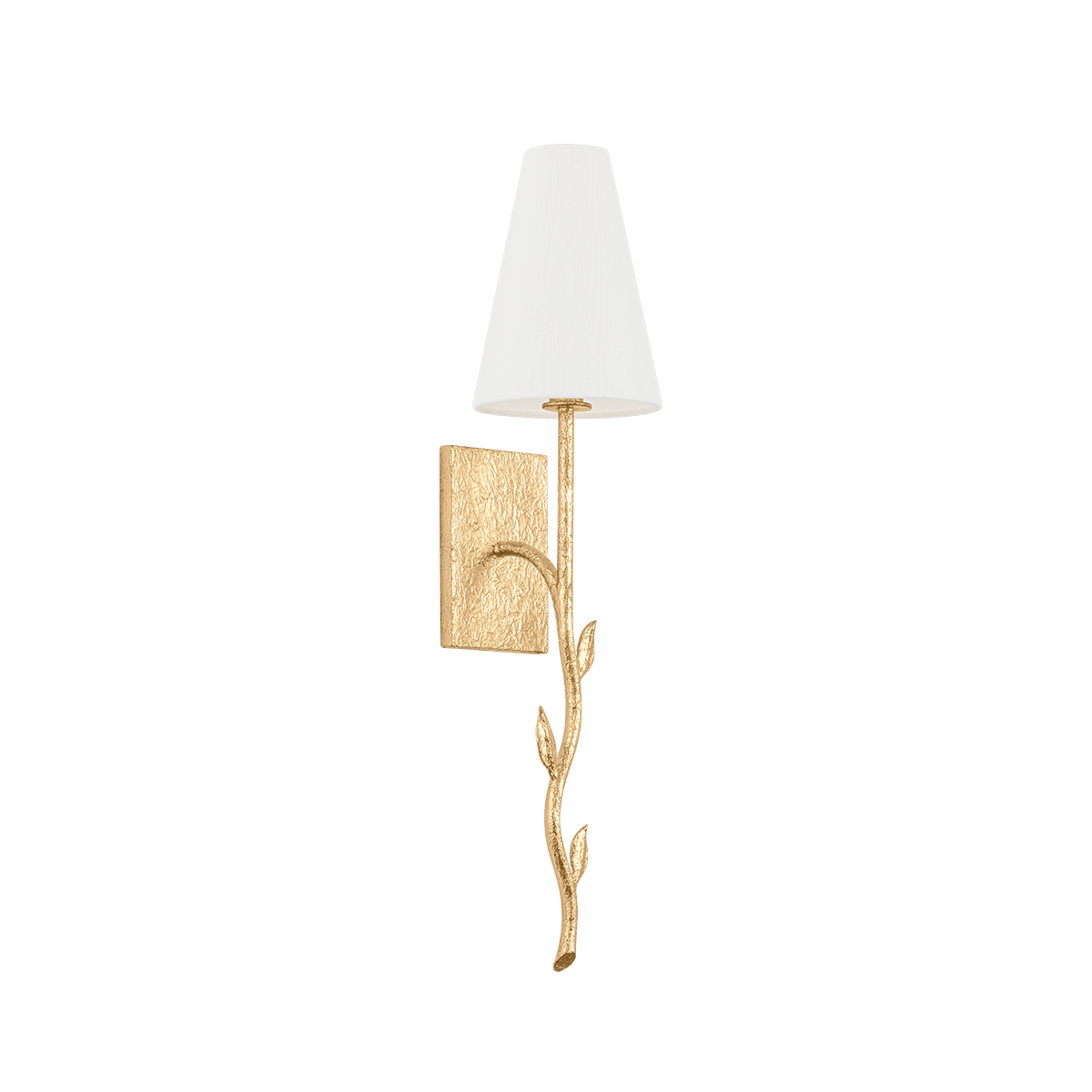 Troy Lighting Elwyn VINTAGE GOLD LEAF 6W x 6L x 25H Wall Sconce