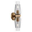 Troy Lighting Rex PATINA BRASS 4.75W x 4.75L x 17.75H Wall Sconce
