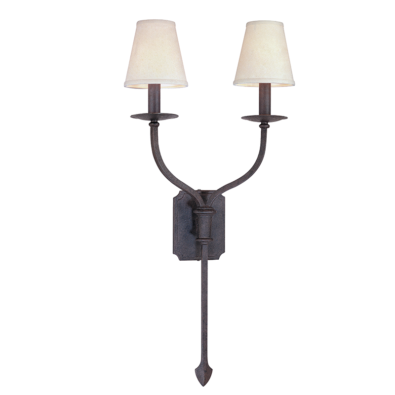 Troy Lighting La Brea TEXTURED IRON 14.5W x 14.5L x 30H Wall Sconce