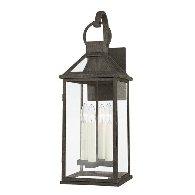 Troy Lighting Sanders FRENCH IRON 8.5W x 8.5L x 24H Wall Sconce