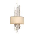 Troy Lighting Adirondack WARM SILVER LEAF 12W x 12L x 25H Wall Sconce