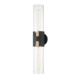 Troy Lighting Amado PATINA BRASS/TEXTURED BLACK 4.75W x 4.75L x 25.75H Wall Sconce