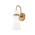 Troy Lighting Maple PATINA BRASS 4.75W x 4.75L x 13.5H Wall Sconce