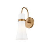 Troy Lighting Maple PATINA BRASS 4.75W x 4.75L x 13.5H Wall Sconce