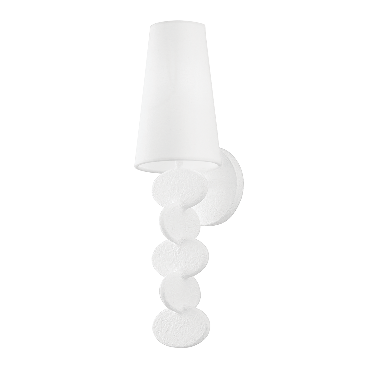 Troy Lighting Ellios GESSO WHITE 4.75W x 4.75L x 18H Wall Sconce