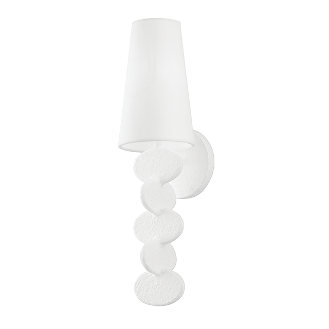 Troy Lighting Ellios GESSO WHITE 4.75W x 4.75L x 18H Wall Sconce