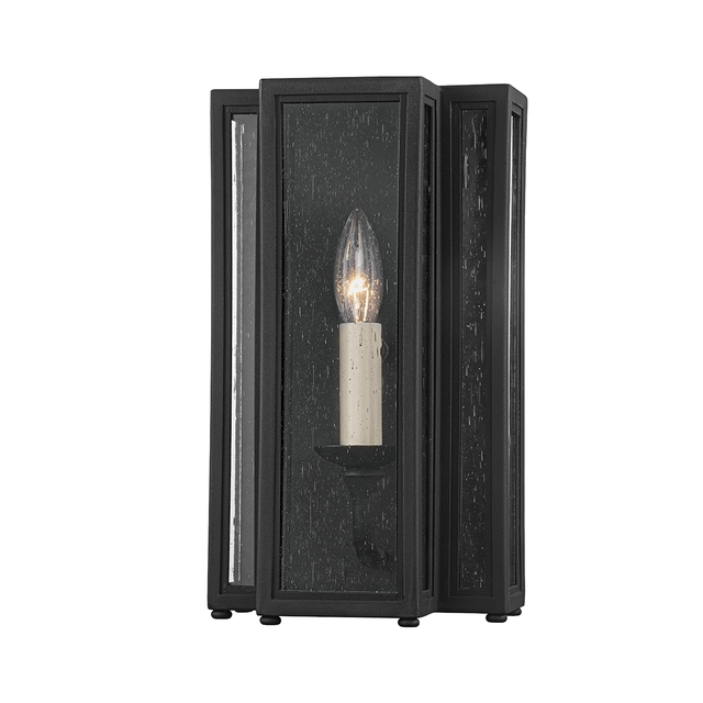 Troy Lighting Leor TEXTURED BLACK 7.5W x 7.5L x 13H Wall Sconce