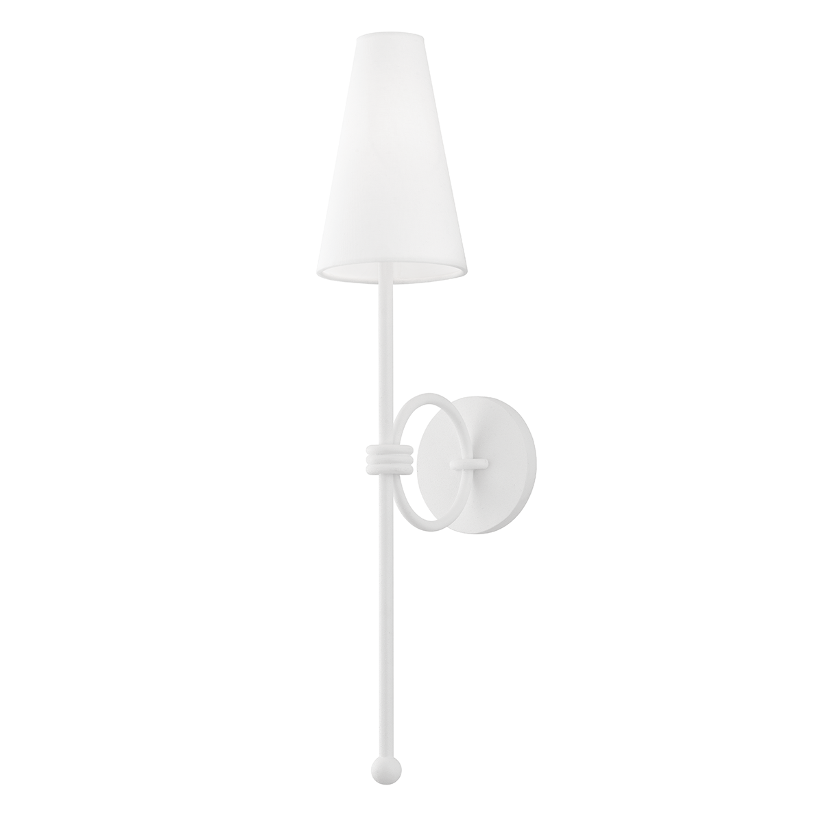 Troy Lighting Magnus TEXTURED WHITE 5W x 5L x 25.5H Wall Sconce