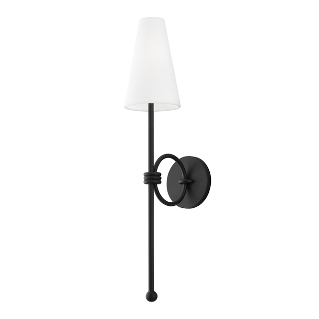 Troy Lighting Magnus TEXTURED BLACK 5W x 5L x 25.5H Wall Sconce