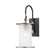 Troy Lighting Danvers PATINA BRASS/TEXTURED BLACK 7.5W x 7.5L x 17H Wall Sconce