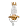 Troy Lighting Viola VINTAGE GOLD LEAF 9W x 9L x 17.75H Wall Sconce