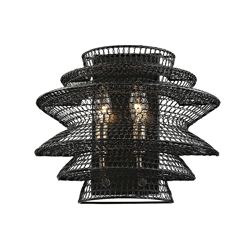Troy Lighting Kokoro SOFT BLACK 12W x 12L x 10H Wall Sconce