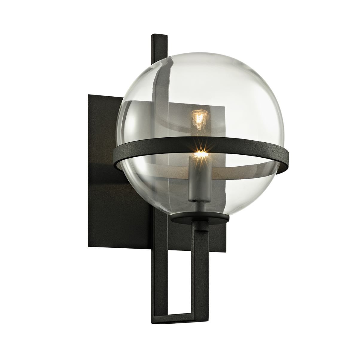 Troy Lighting Elliot TEXTURED BLACK 6.5W x 11.5H Wall Sconce