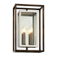 Troy Lighting Morgan BRONZE/STAINLESS STEEL 10.75W x 10.75L x 17H Wall Sconce