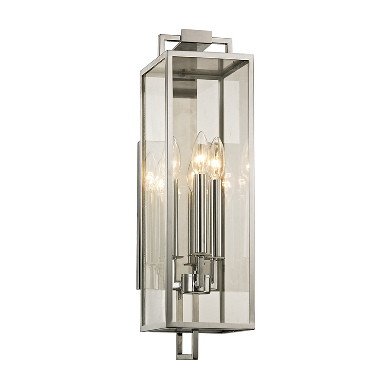 Troy Lighting Beckham Stainless Steel 6W x 6L x 21.5H Wall Sconce