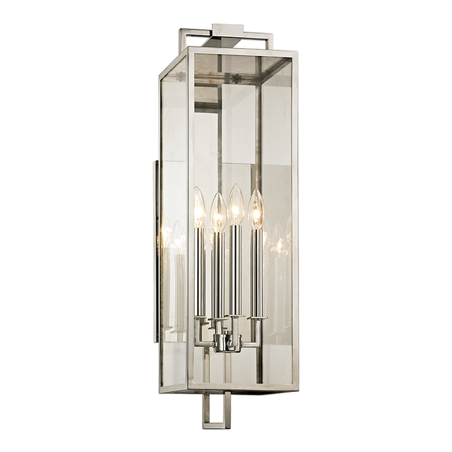 Troy Lighting Beckham POLISHED STAINLESS 8W x 28.5H Wall Sconce