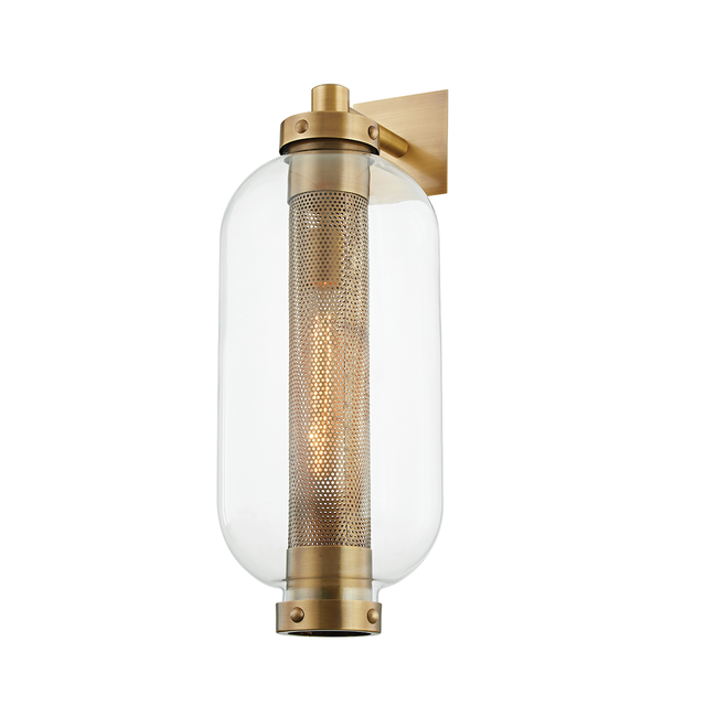 Troy Lighting Atwater PATINA BRASS 8.25W x 8.25L x 23.25H Wall Sconce