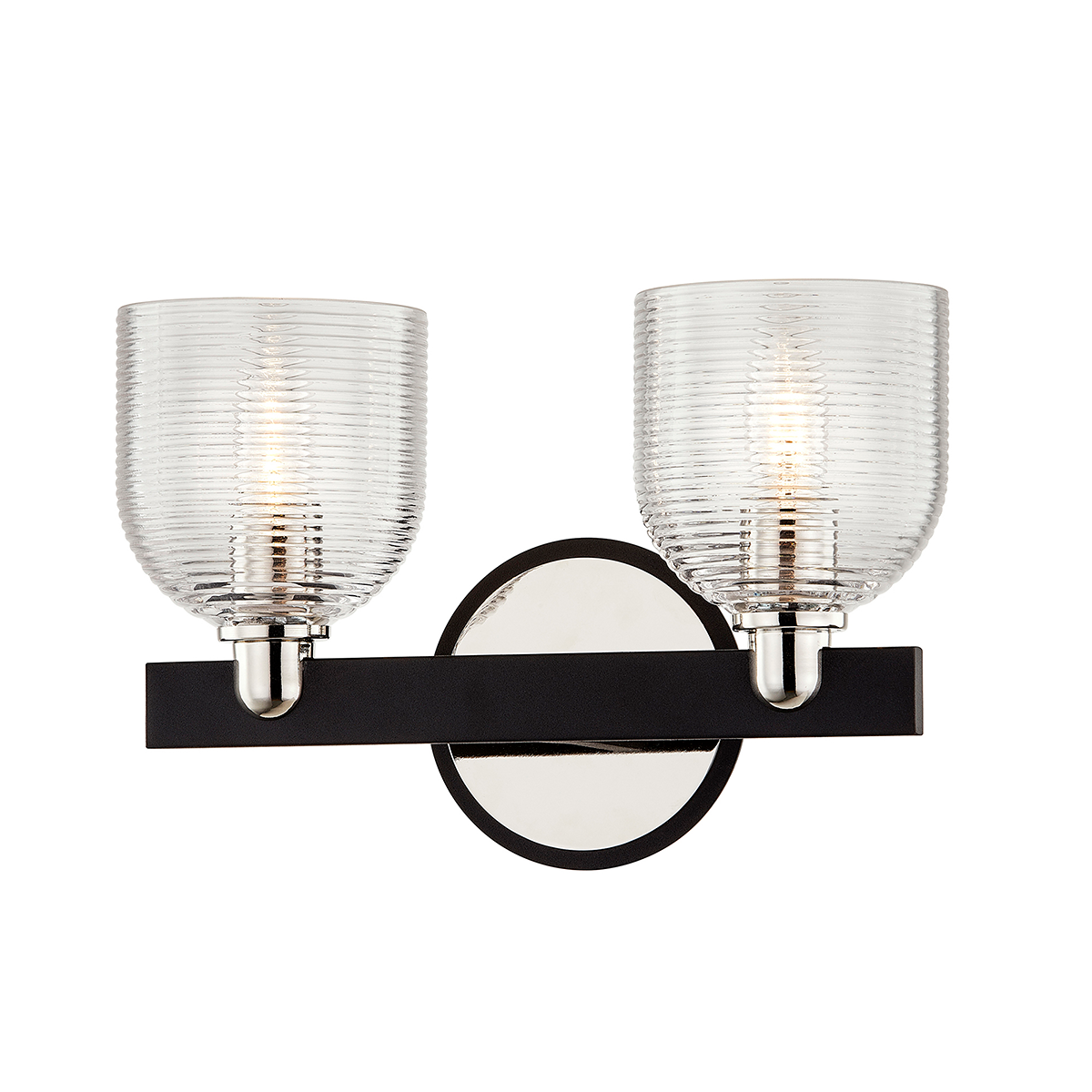 Troy Lighting Munich TEXTURED BLACK & POLISH NICKEL 12W x 8.5H Accessory