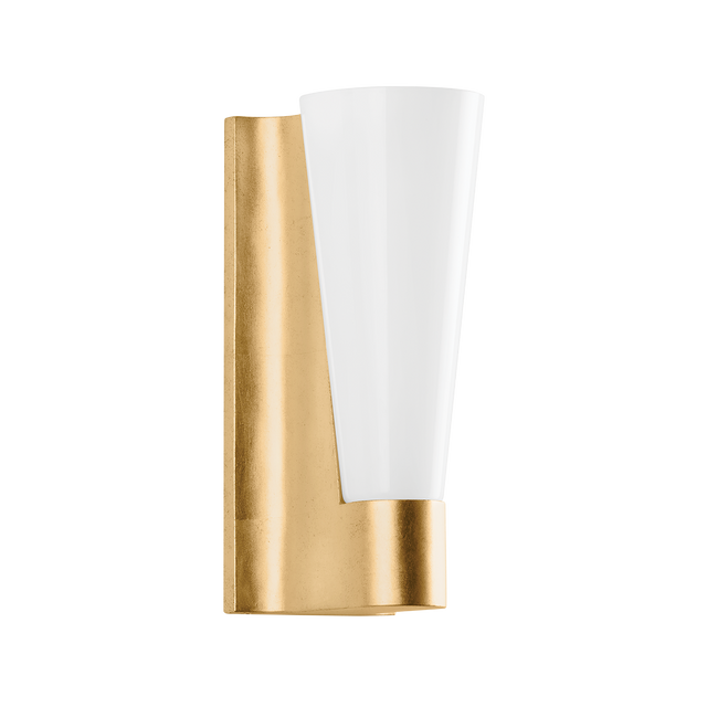 Troy Lighting Abner Vintage Gold Leaf 5W x 5L x 13H Wall Sconce