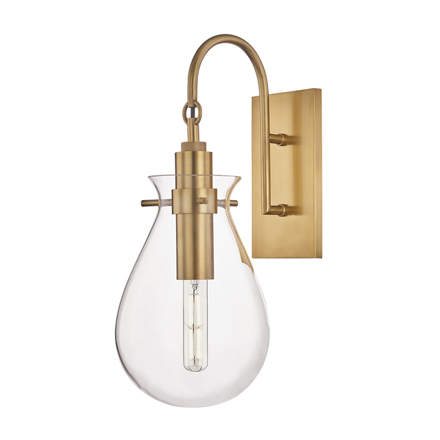 Hudson Valley Lighting Ivy Aged Brass 7.5W x 7.5L x 18H Wall Sconce