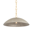 Hudson Valley Lighting EVE Vintage Gold Leaf/ Textured Warm Silver Leaf 24W x 24L x 9.75H Pendant