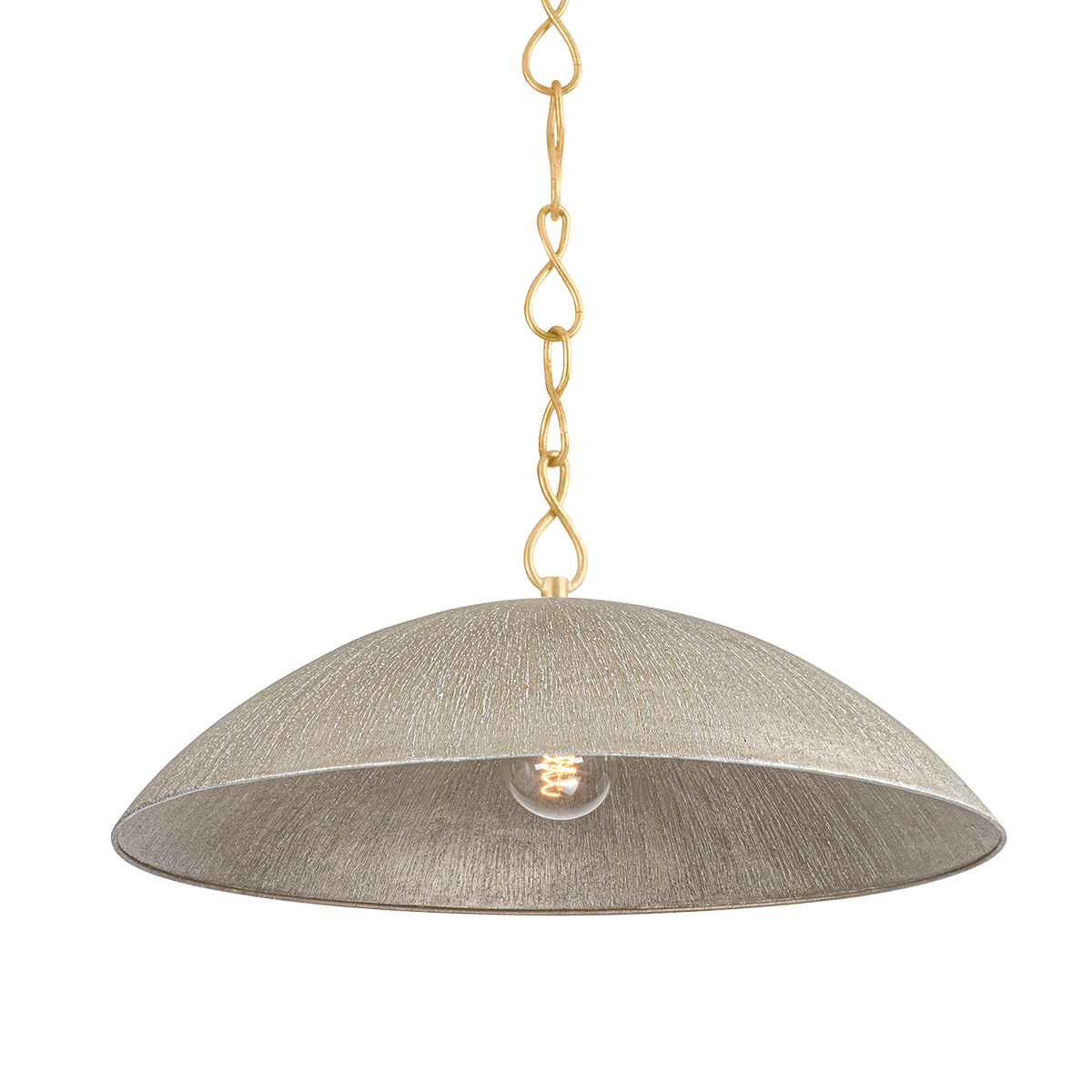 Hudson Valley Lighting EVE Vintage Gold Leaf/ Textured Warm Silver Leaf 24W x 24L x 9.75H Pendant