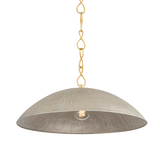 Hudson Valley Lighting EVE Vintage Gold Leaf/ Textured Warm Silver Leaf 24W x 24L x 9.75H Pendant